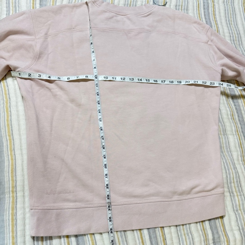 Lululemon Perfectly Oversized Crew Sweatshirt pink blush no sz tag close to sz 6 - Picture 10 of 14